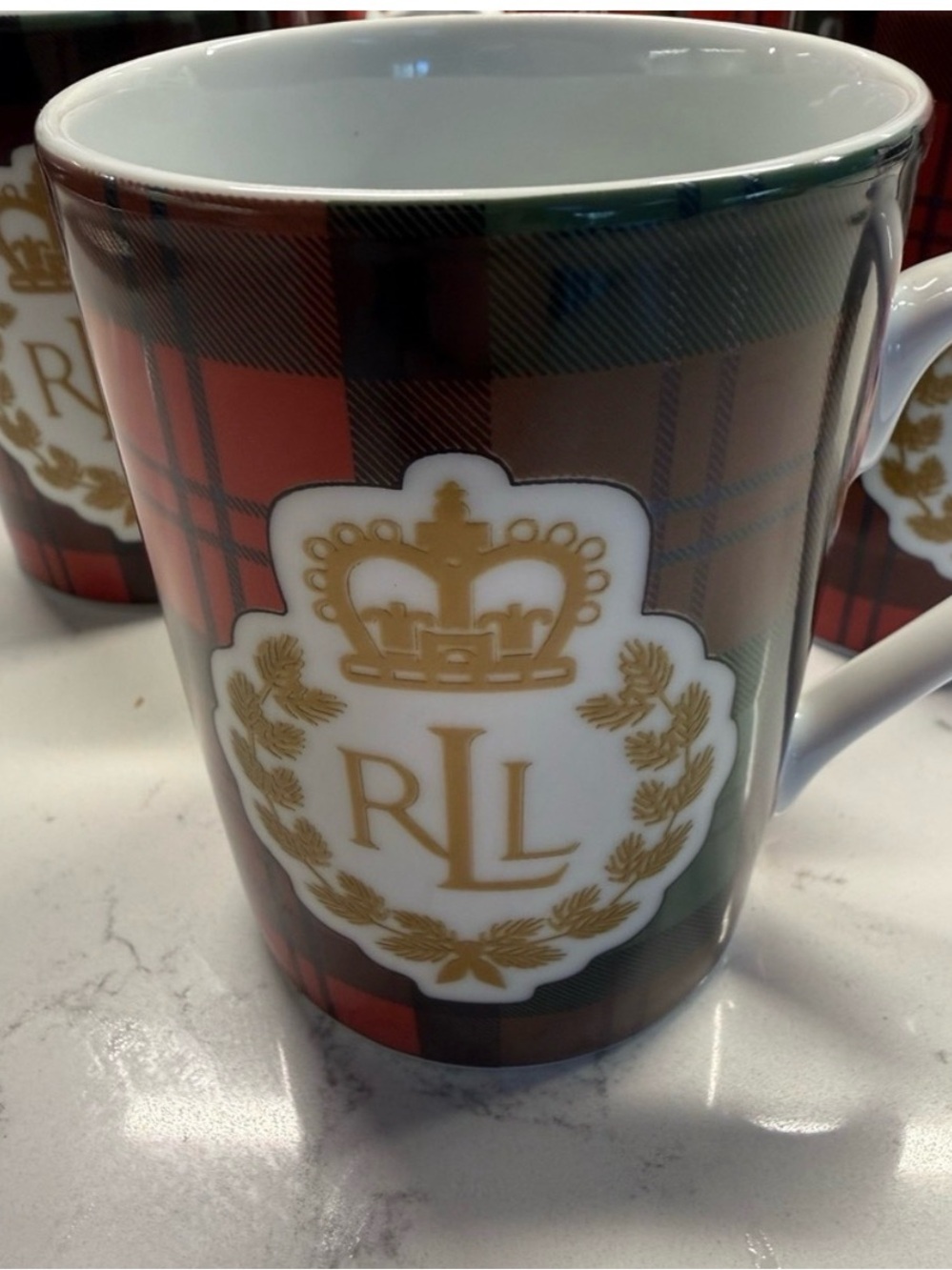 5 Lauren Ralph Lauren Knockhill Tartan China Mugs